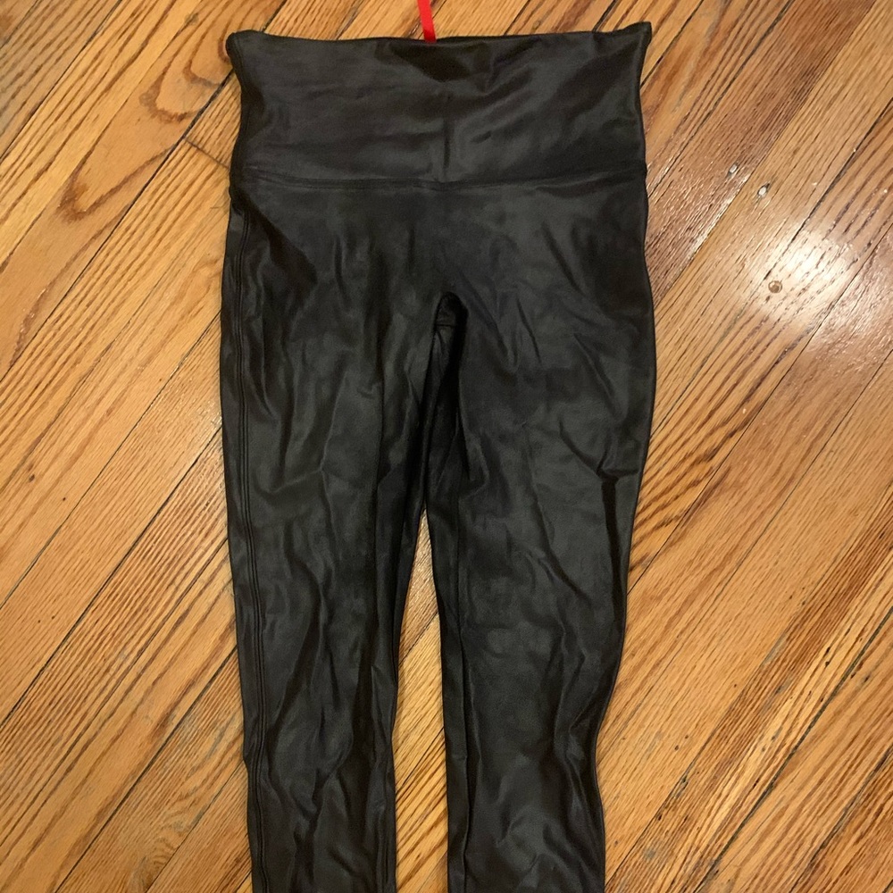 Spanx faux leather leggings. Large. Like new.